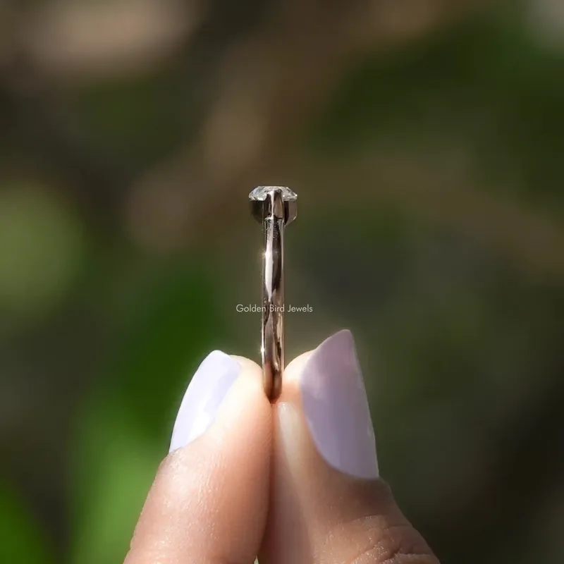 East West Marquise Moissanite Solitaire Ring view 3