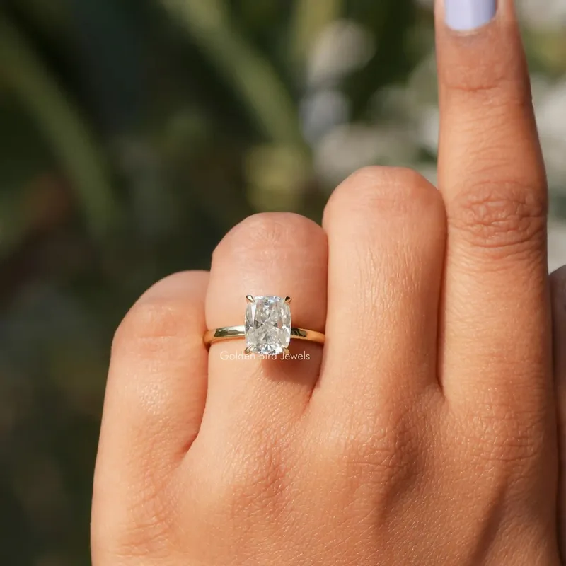 Elongated Cushion Cut Moissanite Engagement Ring view 4