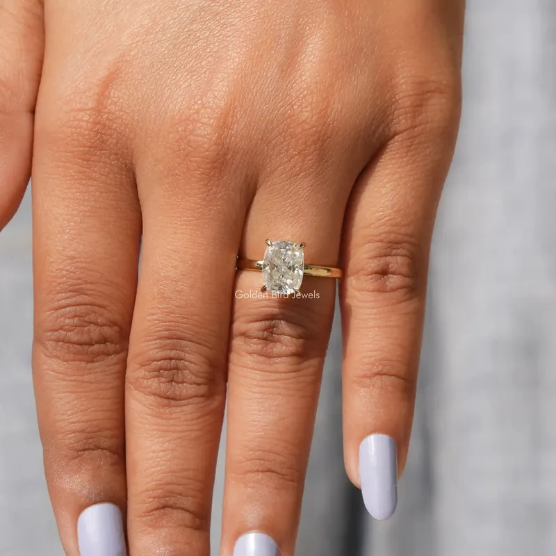 Elongated Cushion Cut Moissanite Engagement Ring view 8