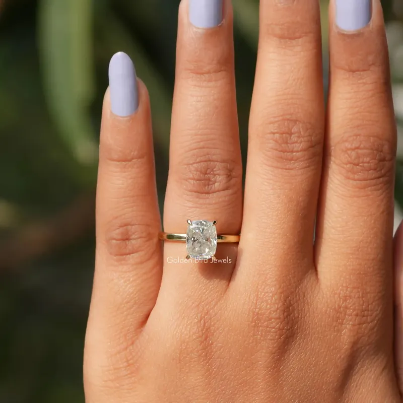 Elongated Cushion Cut Moissanite Engagement Ring view 3