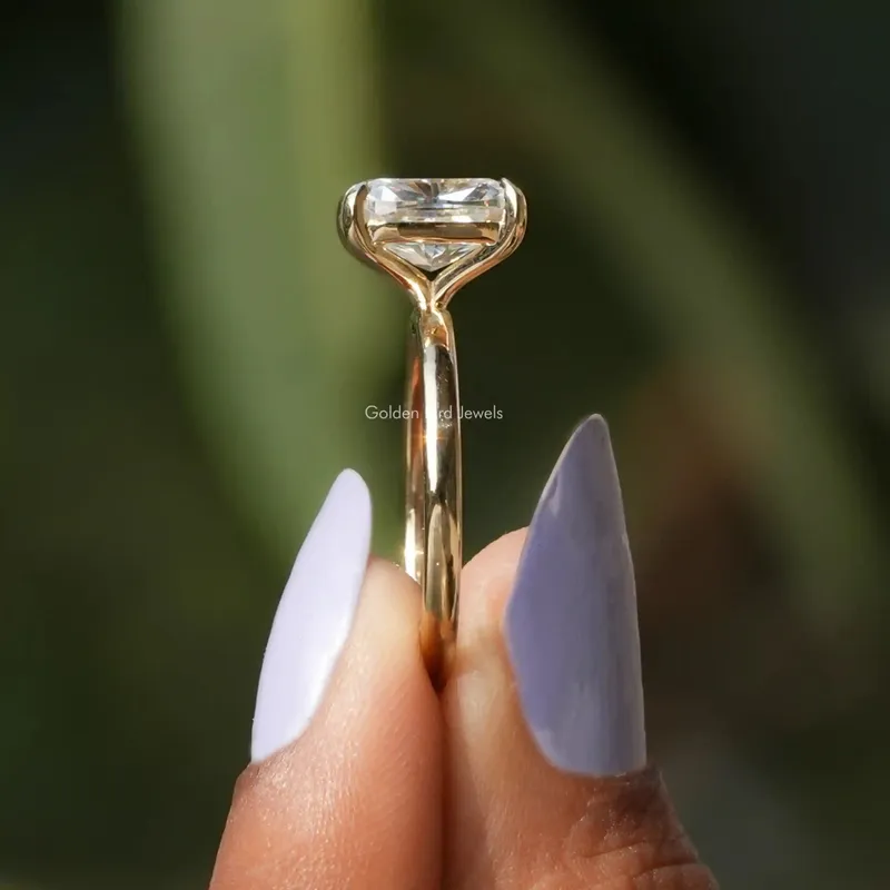 Elongated Cushion Cut Moissanite Engagement Ring view 2