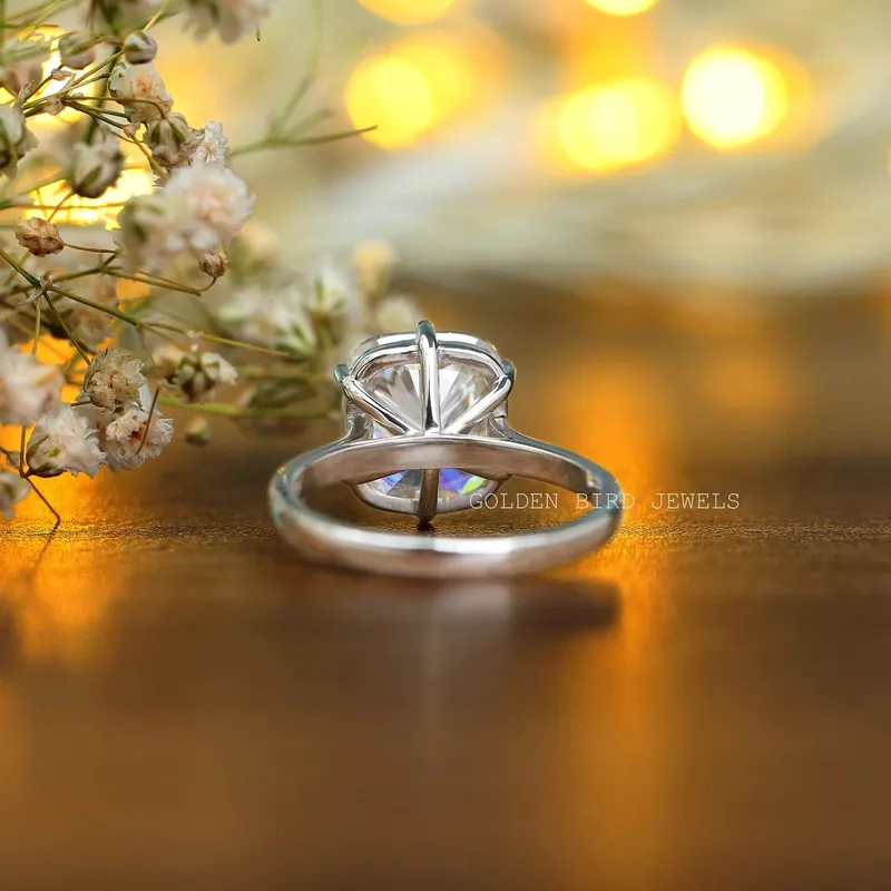 Elongated Cushion Cut Moissanite Solitaire Engagement Ring view 10