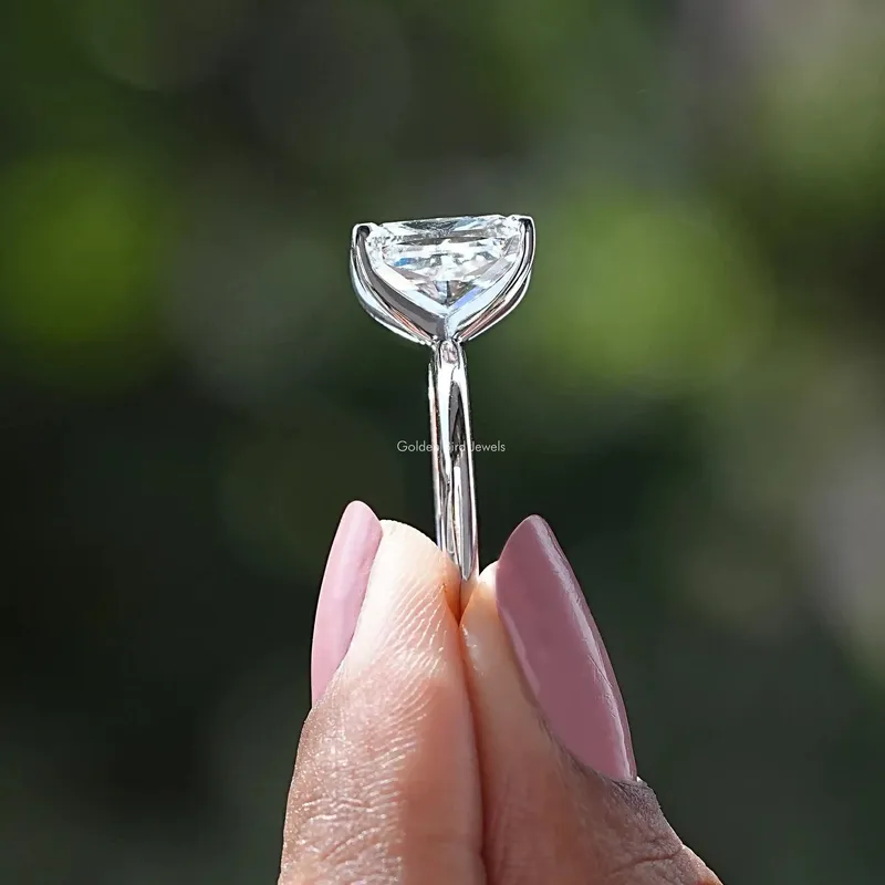 Elongated Cushion Solitaire Diamond Engagement Ring vy 3