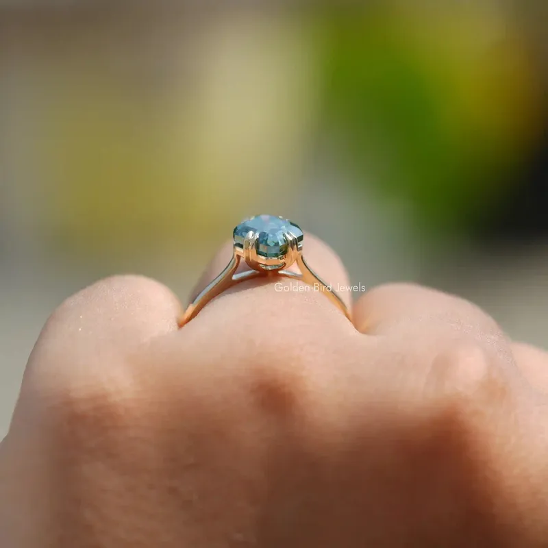 Fancy Cut Moissanite Solitaire Ring vy 9