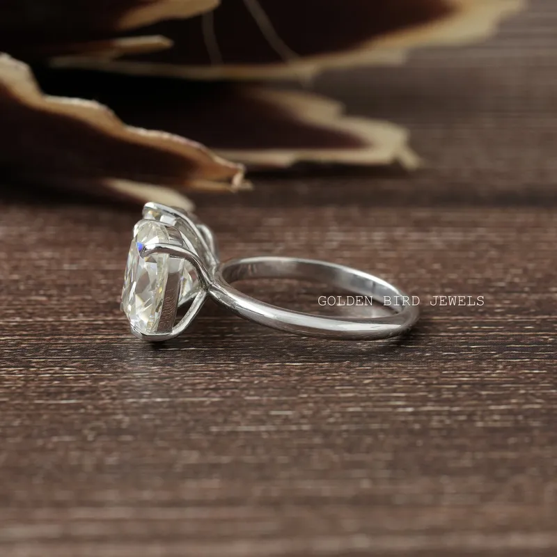 Heart & Old Mine Cut Cushion Moissanite Toi Et Moi Ring view 8