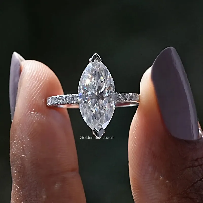 Marquise Cut Moissanite Engagement Ring engagement ring