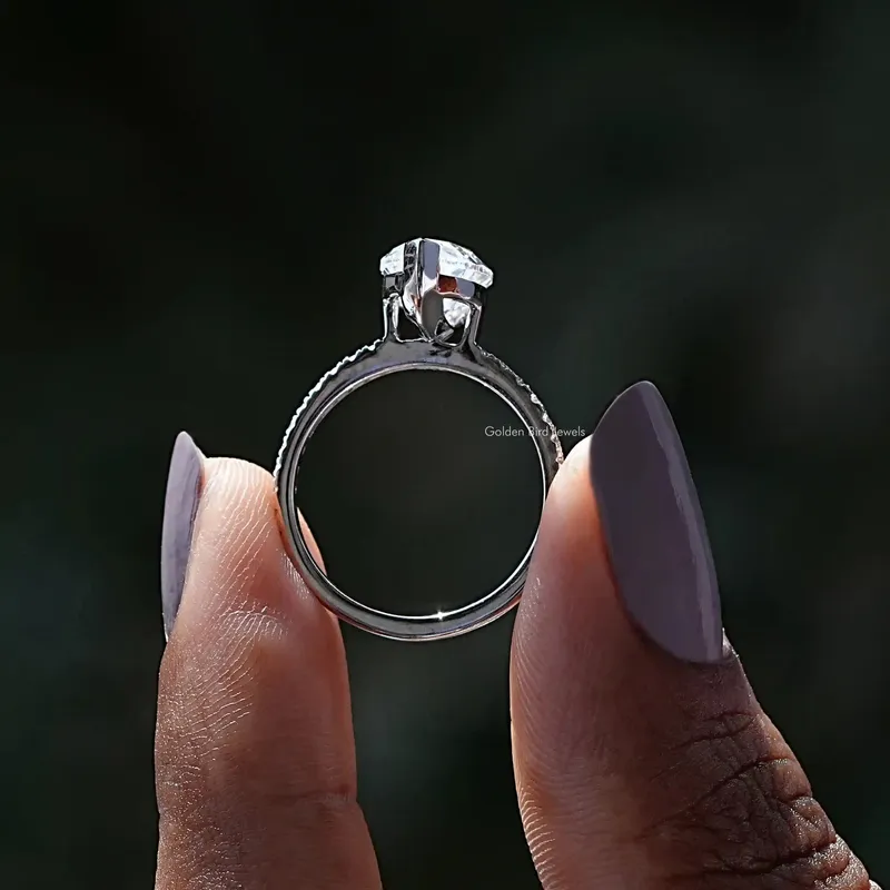 Marquise Cut Moissanite Engagement Ring view 2