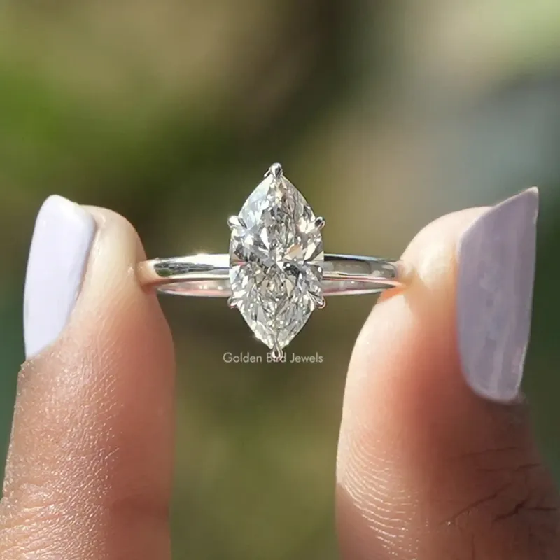 Marquise Cut Solitaire Lab Diamond Ring engagement ring
