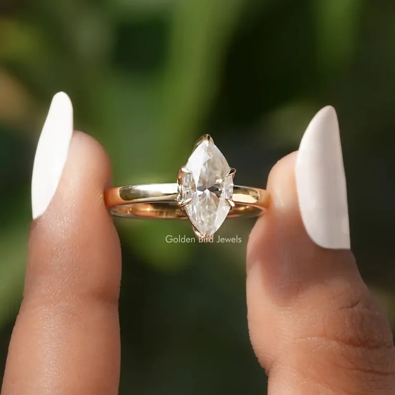 Marquise Cut Solitaire Moissanite Engagement Ring engagement ring