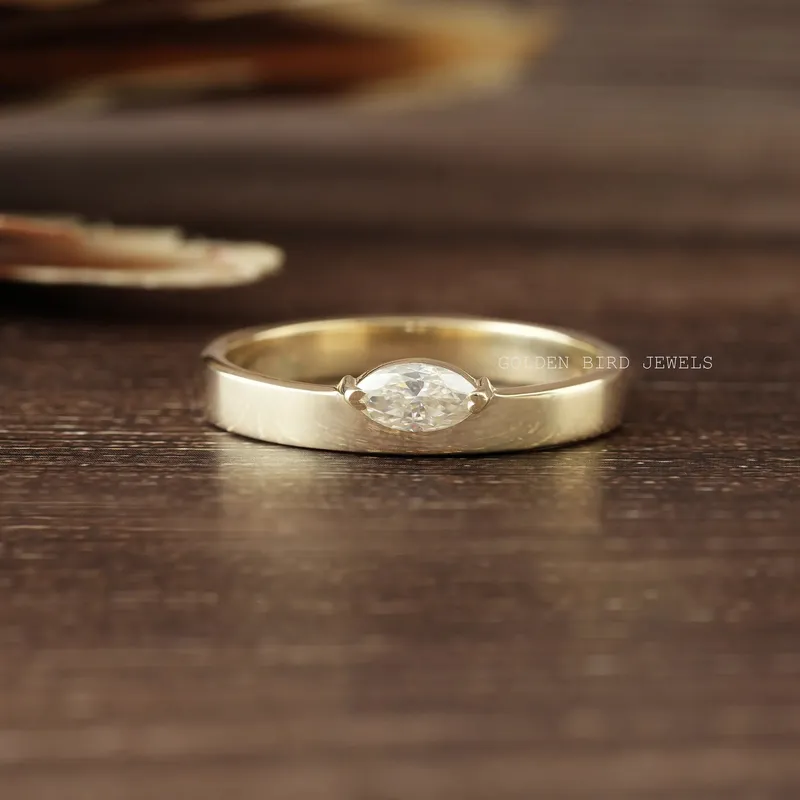 Marquise Cut Solitaire Moissanite Ring engagement ring
