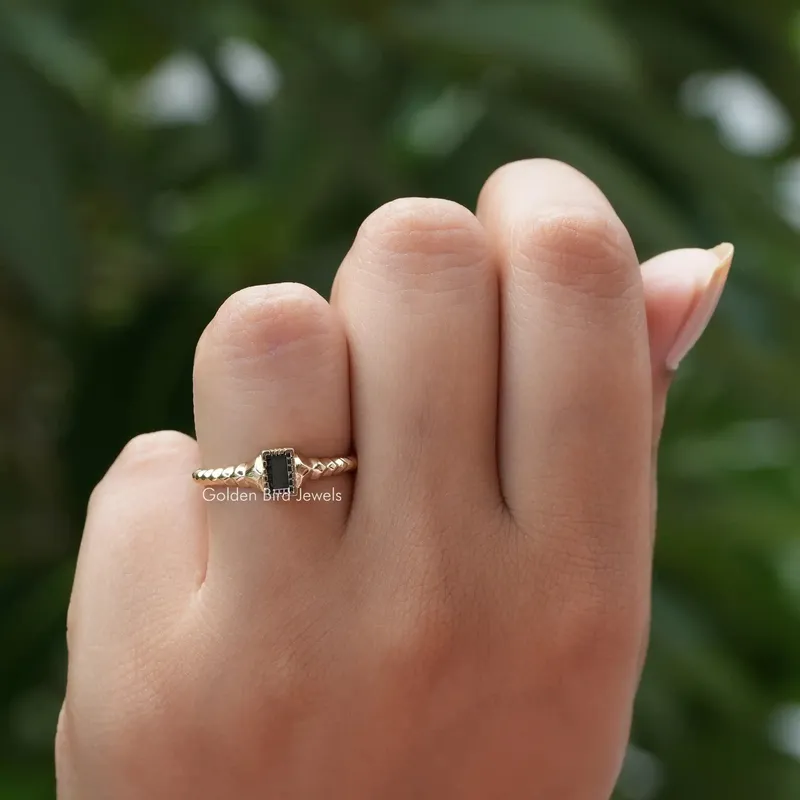Moissanite Baguette Cut Engagement Solitaire Ring view 3