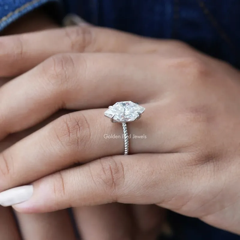 Moissanite Dutch Marquise Cut Engagement Ring vy 8