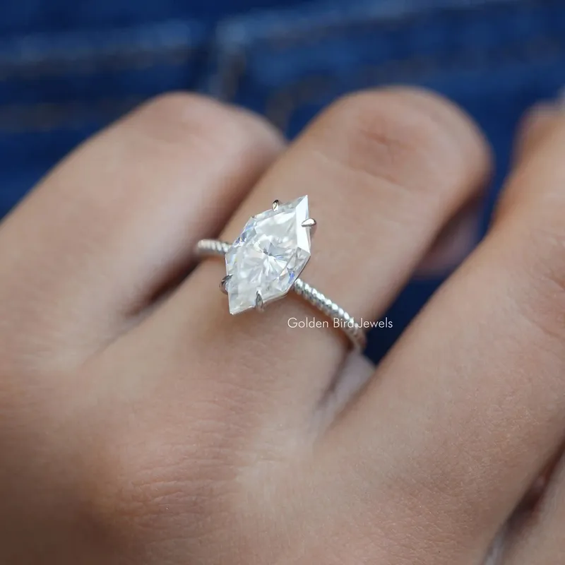 Moissanite Dutch Marquise Cut Engagement Ring vy 5