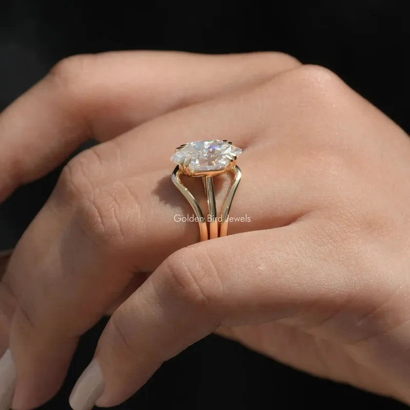 Moissanite Dutch Marquise Cut Ring Set For Women vy 8