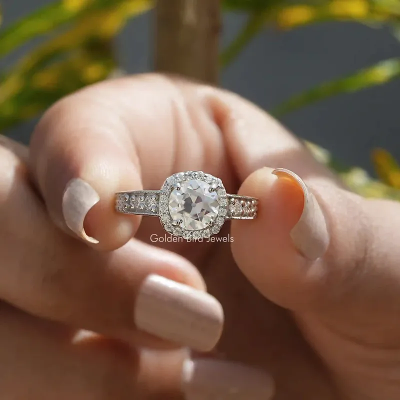 Moissanite Old European Round Cut Vintage Style Ring engagement ring