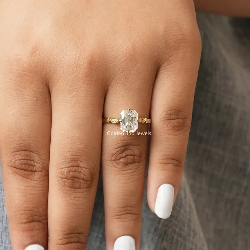 Moissanite Old Mine Radiant Cut Engagement Ring vy 5