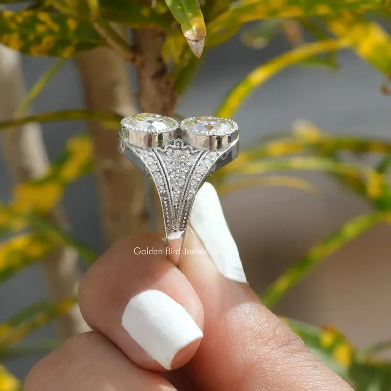 OEC Round Cut Moissanite Vintage Engagement Ring view 7