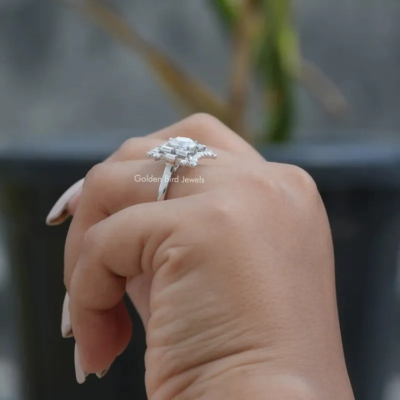 Old European Cut Moissanite Ring For Her vy 6