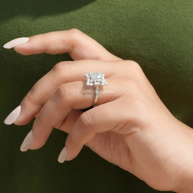 Old European Cut Moissanite Ring For Her vy 7