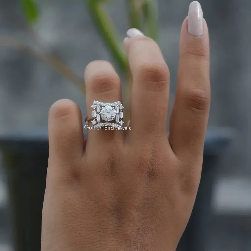 Old European Cut Moissanite Ring For Her vy 5