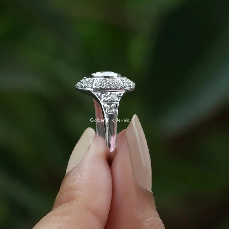 Old European Cut Moissanite Vintage Engagement Ring vy 2