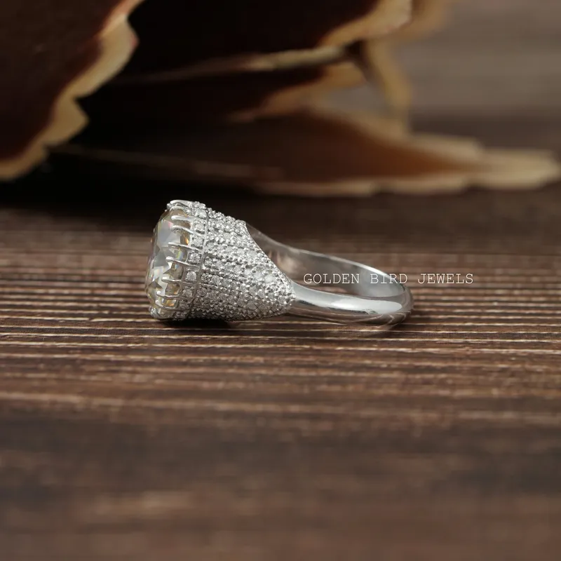 Old European Cut Round Moissanite Ring view 9