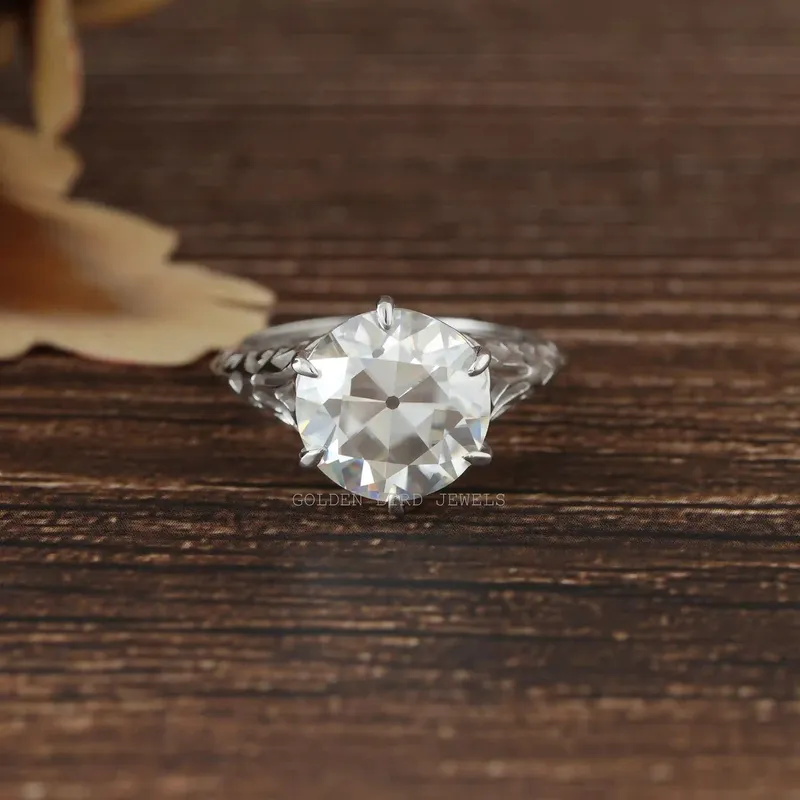 Old European Cut Round Moissanite Vintage Ring engagement ring