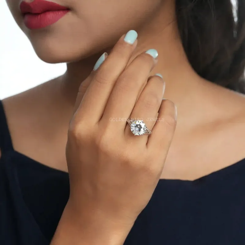 Old European Cut Round Moissanite Vintage Ring view 2