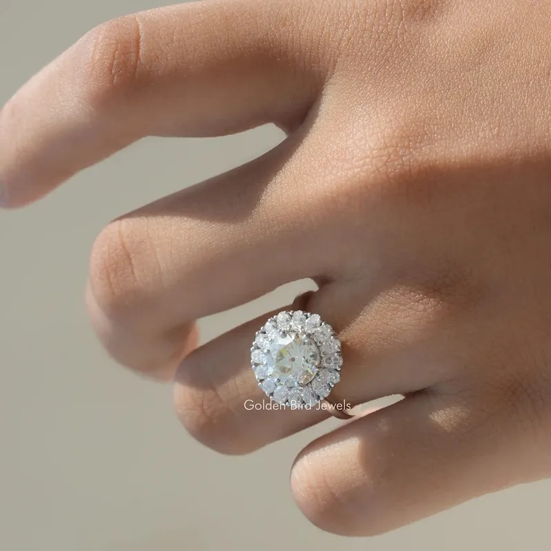 Old European Round Cut Moissanite Ring For Her view 5