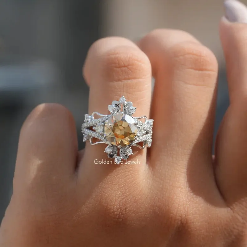 Old European Round Cut Moissanite Ring engagement ring