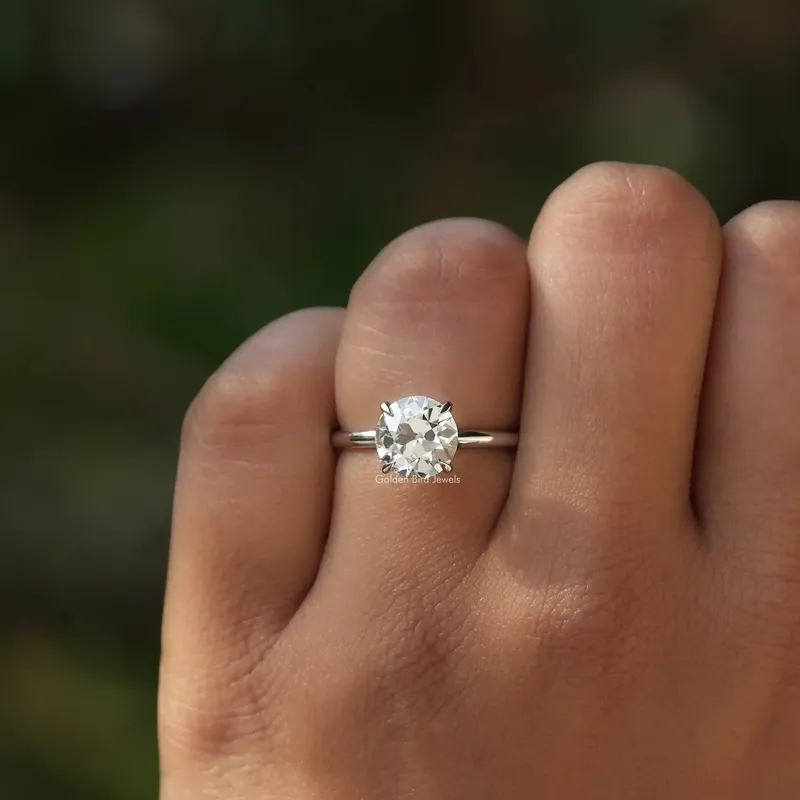 Old European Round Diamond Solitaire Ring view 5