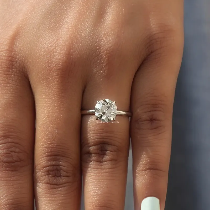 Old European Round Diamond Solitaire Ring view 8