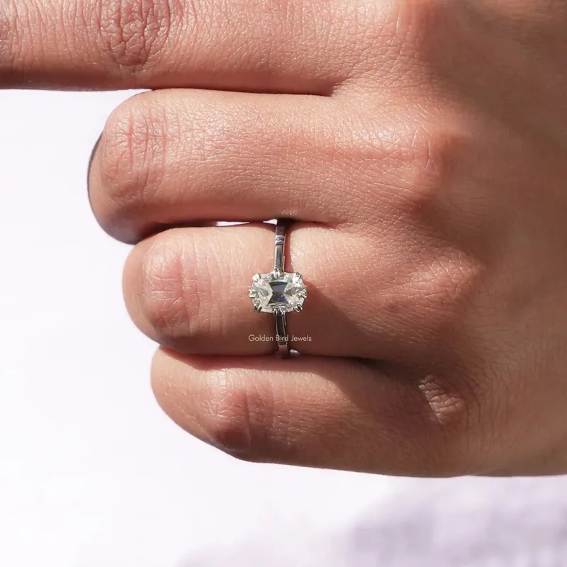 Old Mine Cushion Cut Bridal Ring For Women vy 6