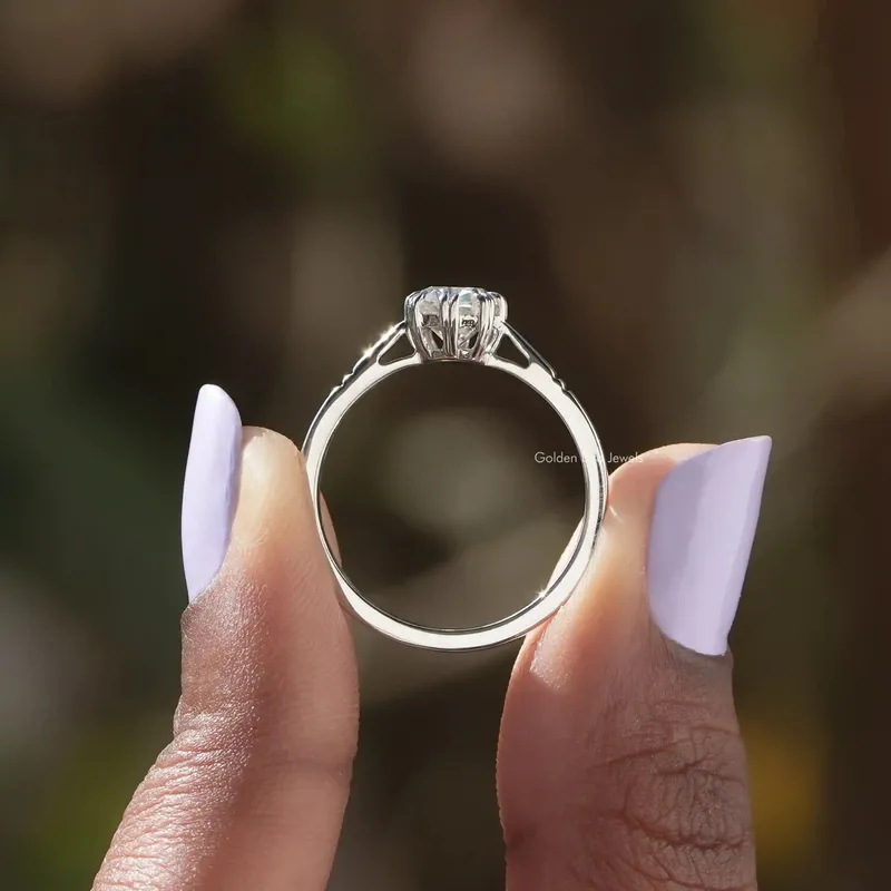 Old Mine Cushion Cut Bridal Ring For Women vy 2