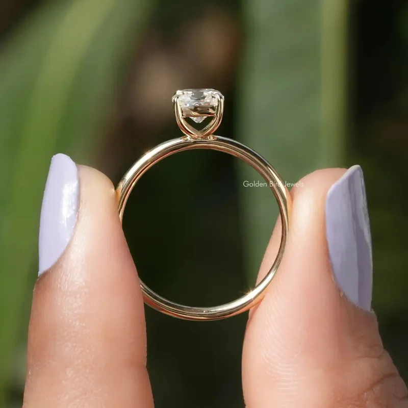 Old Mine Cushion Cut Moissanite Engagement Ring view 2