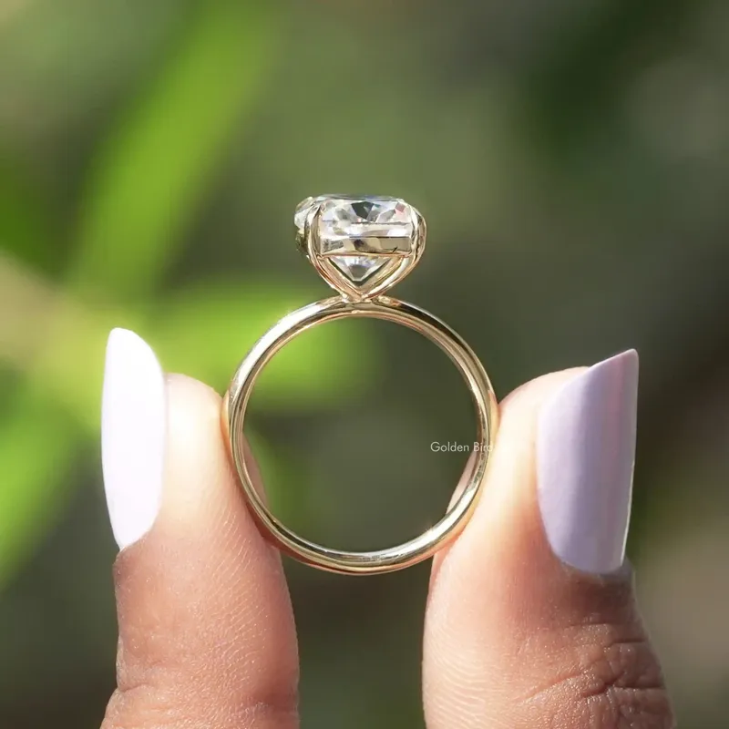 Old Mine Cushion Moissanite Solitaire Ring view 3