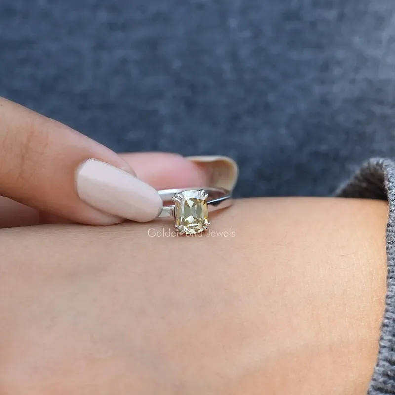 Old Mine Cut Cushion Moissanite Engagement Ring view 2