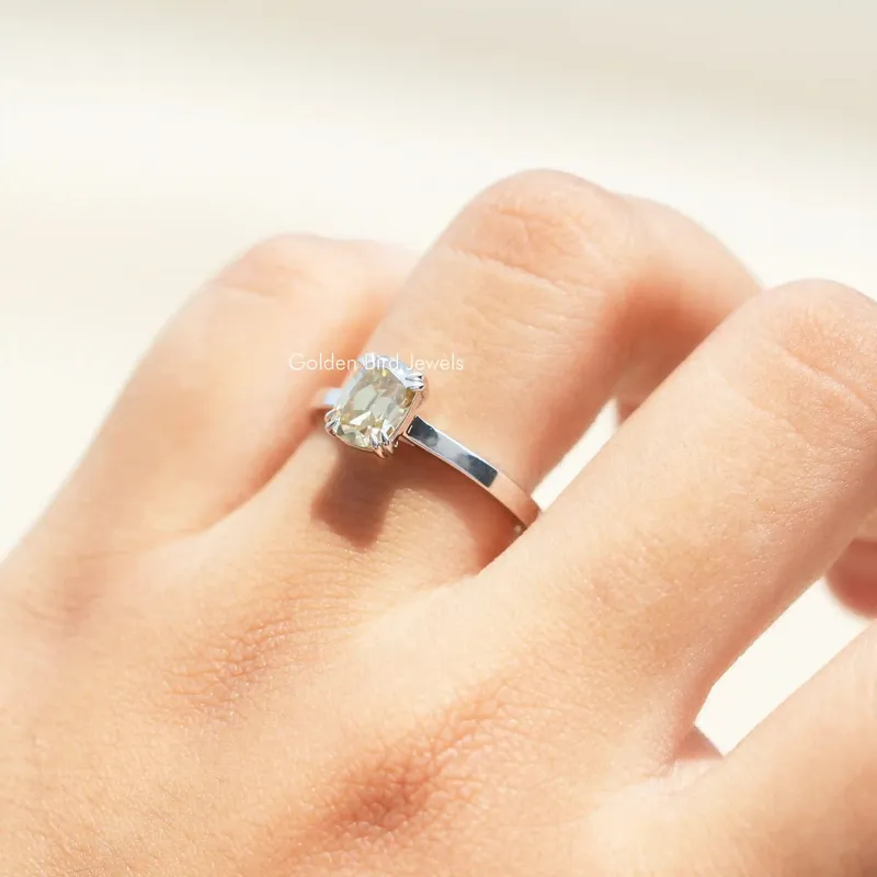 Old Mine Cut Cushion Moissanite Engagement Ring view 7