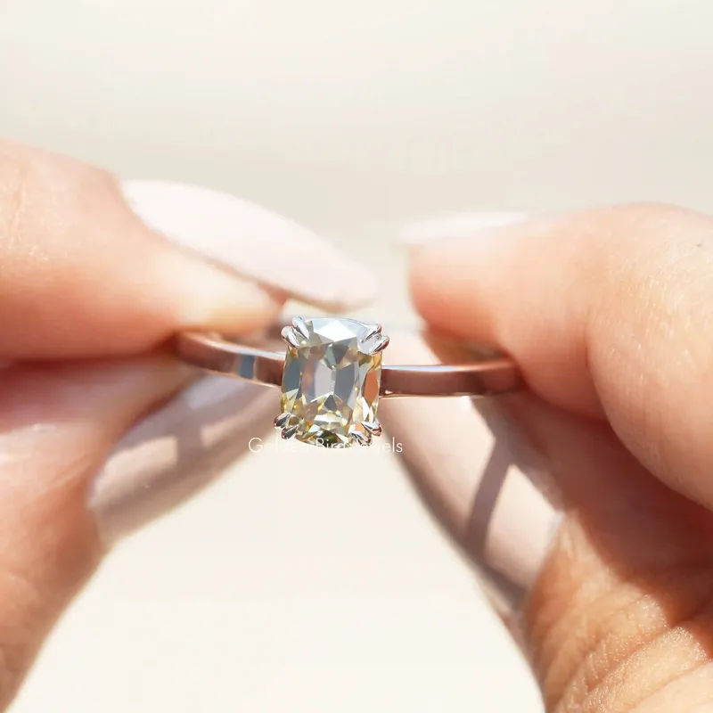 Old Mine Cut Cushion Moissanite Engagement Ring engagement ring
