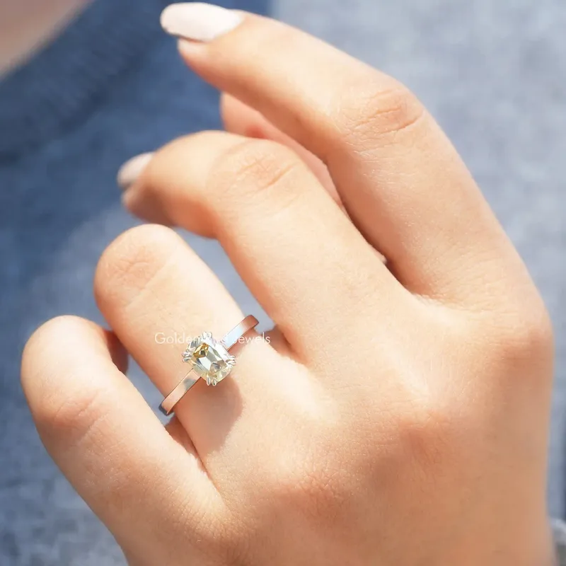 Old Mine Cut Cushion Moissanite Engagement Ring view 5