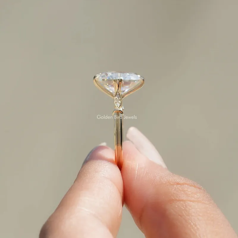 Old Mine Elongated Cushion Cut Moissanite Ring view 8