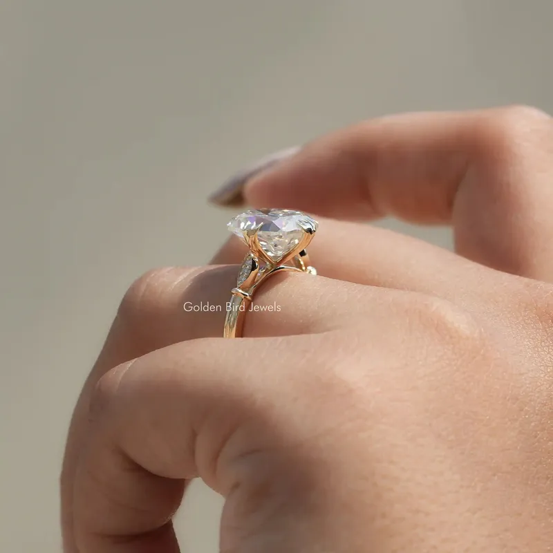 Old Mine Elongated Cushion Cut Moissanite Ring view 6