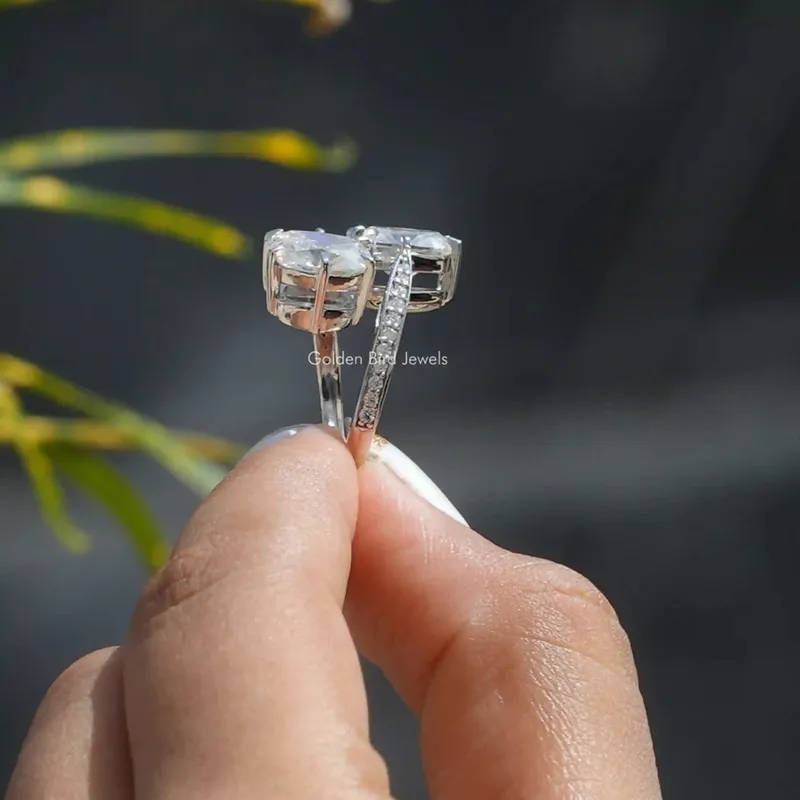 Old Mine Elongated Cushion Cut Moissanite Ring vy 8