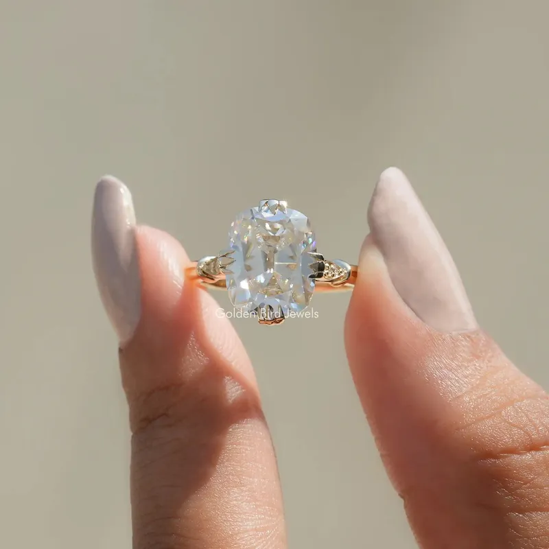 Old Mine Elongated Cushion Cut Moissanite Ring engagement ring