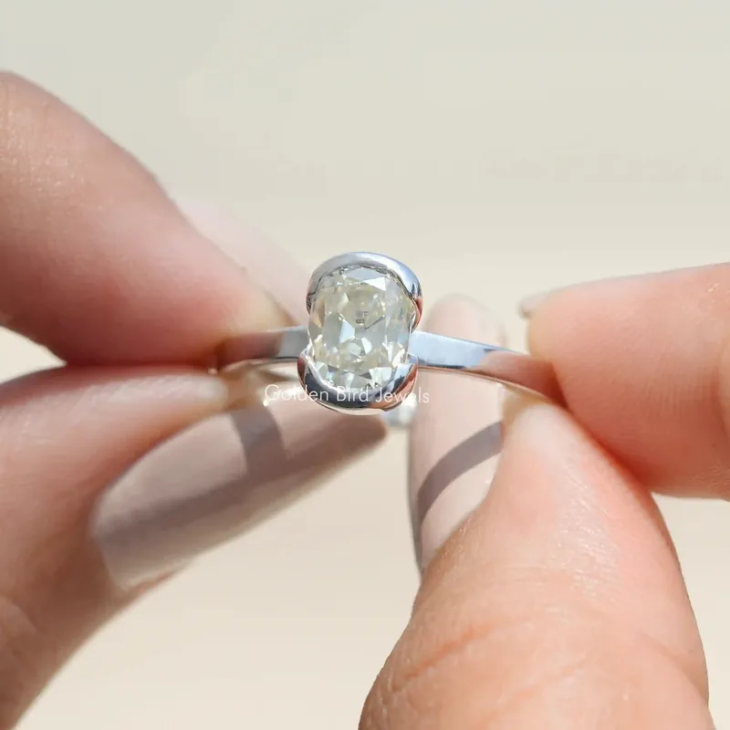 Old Mine Elongated Cushion Cut Moissanite Ring engagement ring