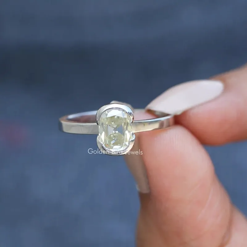 Old Mine Elongated Cushion Cut Moissanite Ring view 2