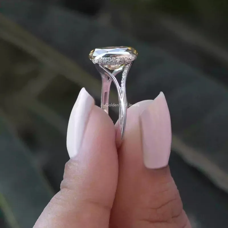 Old Mine Oval Cut Half Bezel Engagement Ring vy 4