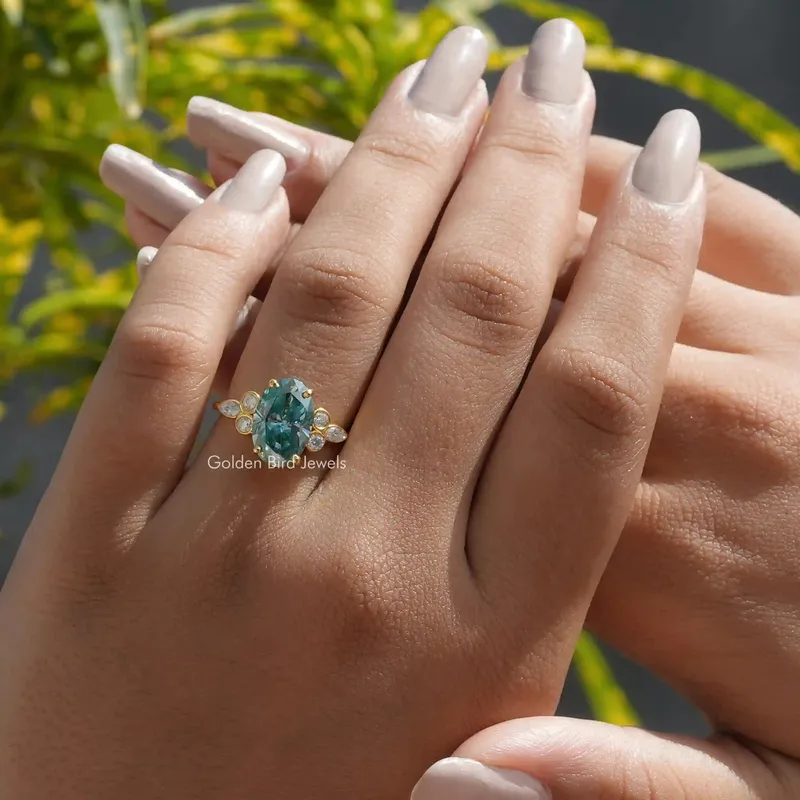 Oval And Marquise Cut Moissanite Proposal Ring vy 4