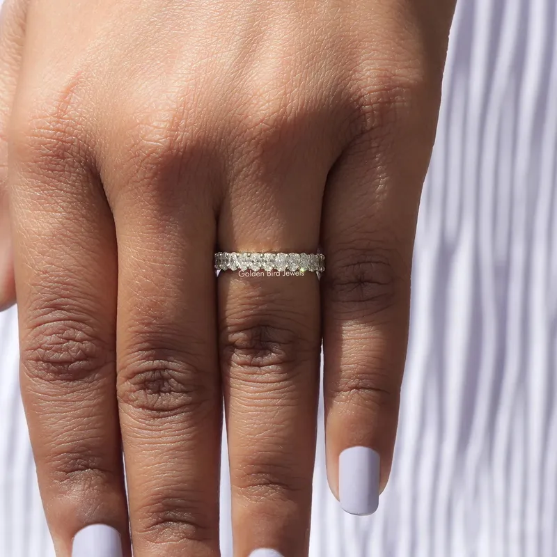 Oval Cut Lab Diamond Full Eternity Band vy 7