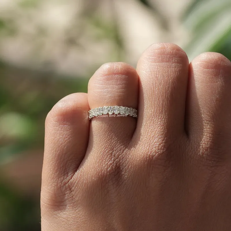 Oval Cut Lab Diamond Full Eternity Band vy 4